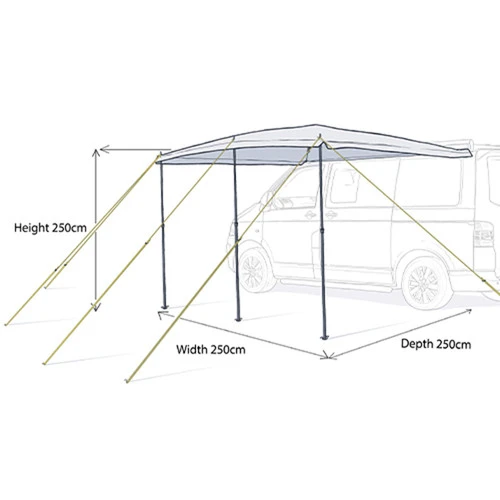 Maypole Grey 2.5m X 2.5m Sun Canopy - Image 2