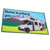 Home Is Where You Park It (motor Home) Door Mat