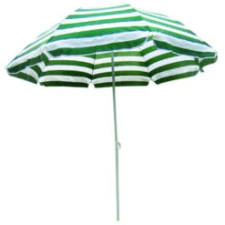 Redwood 1.7m Green Striped Tilting Parasol