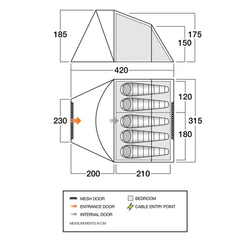 Vango Tiree 500 Poled Tent - Image 6