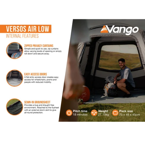 Vango Versos Air Low Drive-Away Awning - Image 4