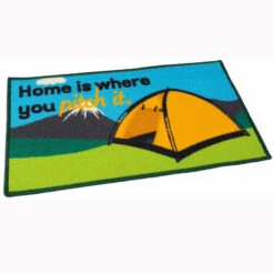 Home Is Where You Pitch It (tent) Door Mat